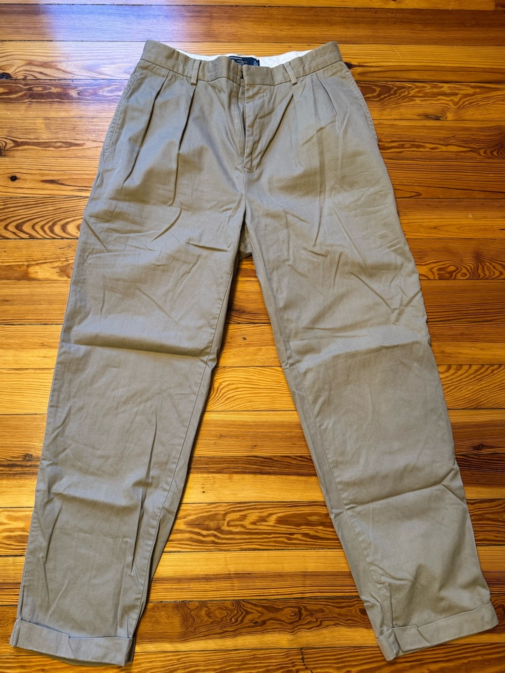 Polo Ralph Lauren Pleated Chino Pants in Light Khaki